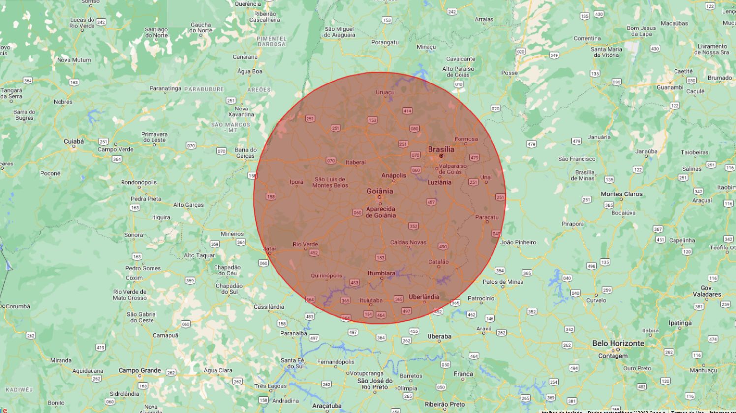 imagem do mapa de atuação da empresa Água Forte.